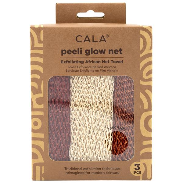 CALA 3PC PEELI GLOW EXFOLIATING NET TOWEL SET