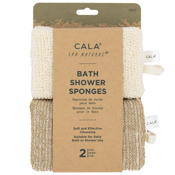 CALA 2PC SPA NATURAL BATH SHOWER SPONGES SET