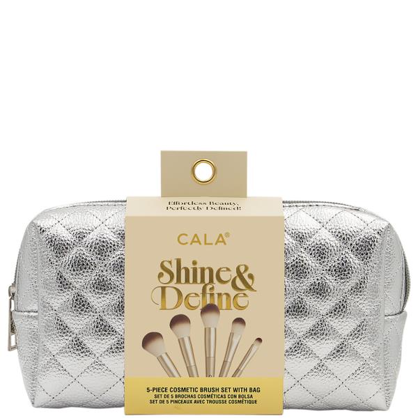 CALA SHINE AND DEFINE COSMETIC 5PC BRUSH SET W BAG
