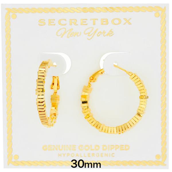 SECRET BOX GOLD DIPPED STACKED 30MM HOOP