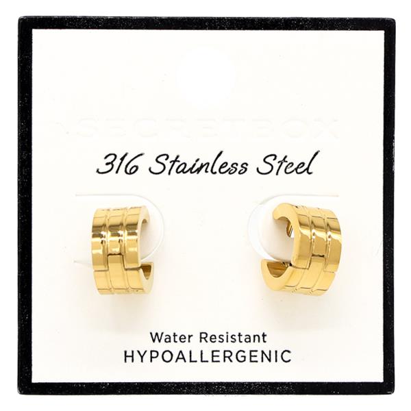 SECRET BOX STAINLESS STEEL EARRING