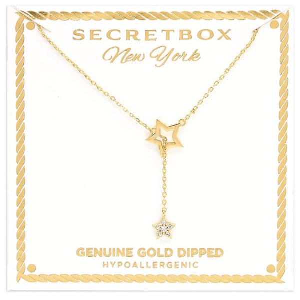SECRET BOX GOLD DIPPED BRASS NECKLACE