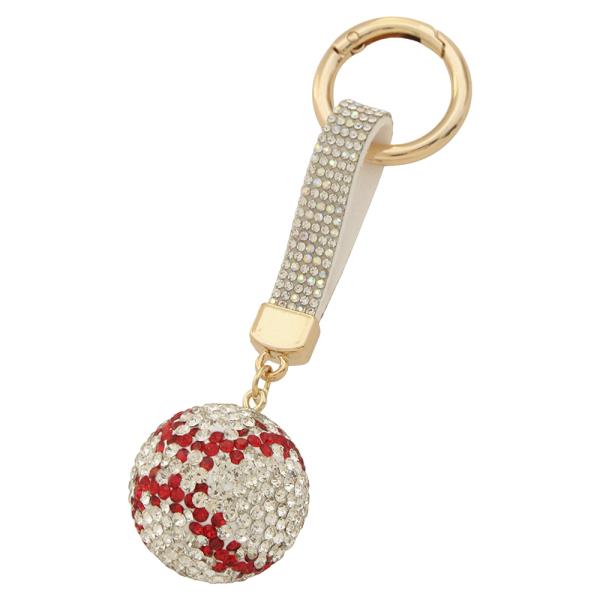 RHINESTONE SPORTS BALL KEYCHAIN