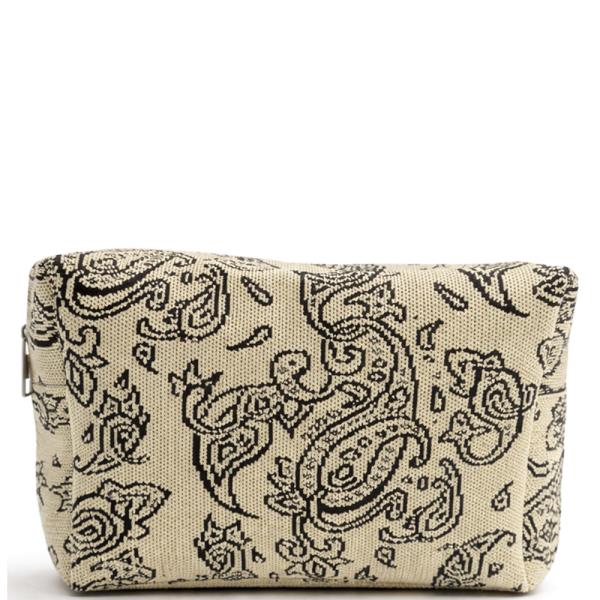 PAISLEY STYLE PRINT DESIGN ZIPPER POUCH BAG