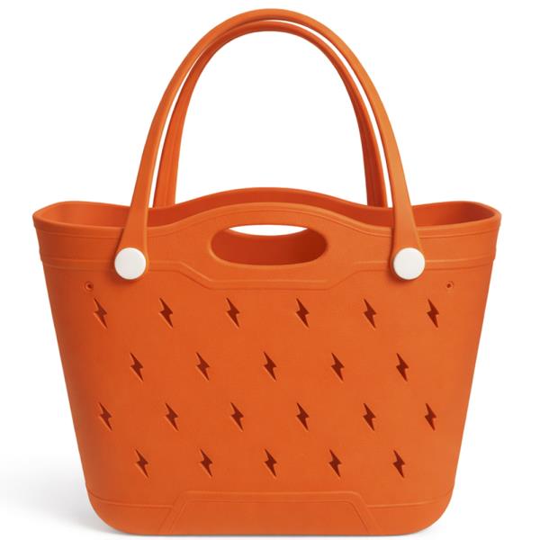 LIGHTNING BOLT PATTERN HANDLE BEACH TOTE BAG