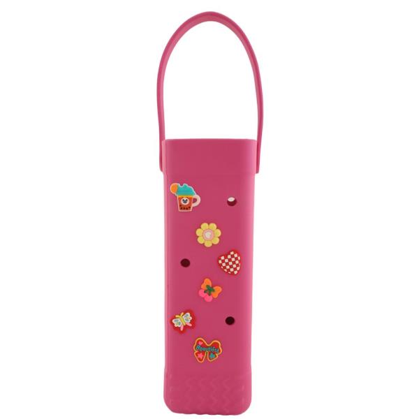 COLORED WINE BOTTLE HOLDER BEACH TOTE BAG