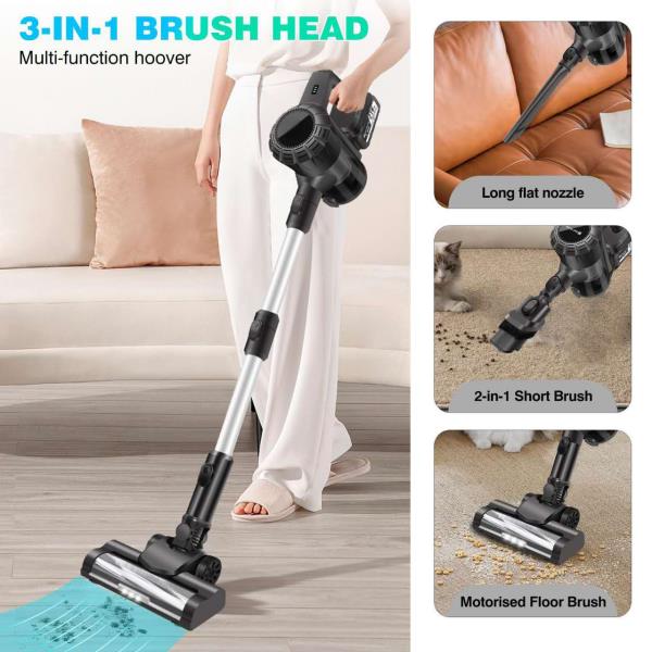 MULTI FUNCTION 3 IN 1 BRUSH HEAD CORDLESS HANDHELD STICK VACUUM CLEANER