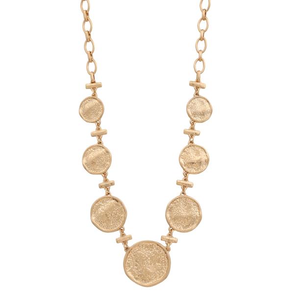 METAL COIN LINK CHAIN NECKLACE