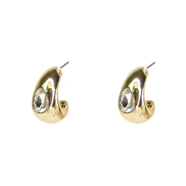 RHINESTONE HUGGIE EARRING
