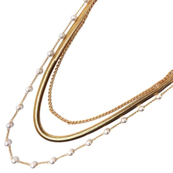 LAYERED PEARL NECKLACE