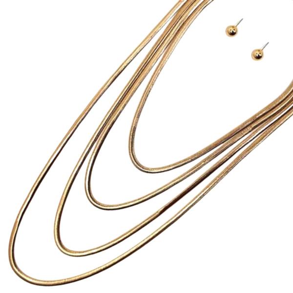 LAYERED NECKLACE EARRING SET