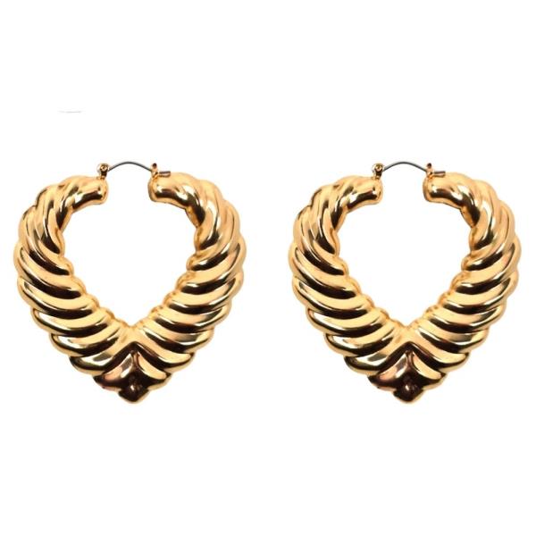 TEXTURED HOOP EARRING