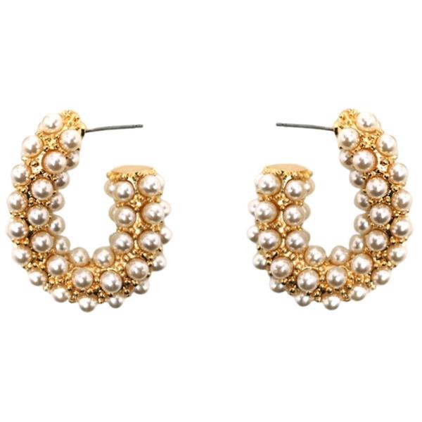 PEARL HOOP EARRING