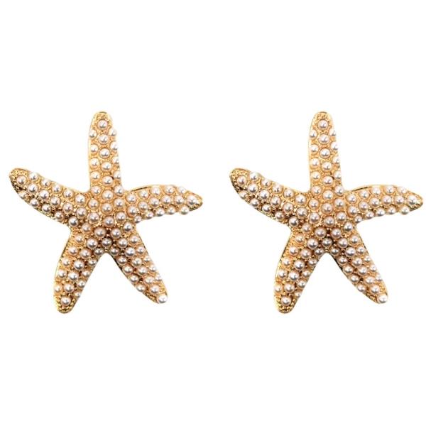 METAL STARFISH POST EARRING