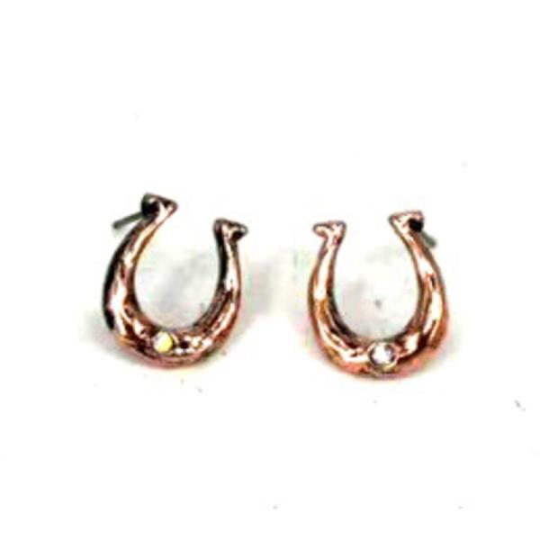 HORSE SHOE STUD EARRING