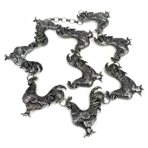 WESTERN ROOSTER METAL CHAIN BELT