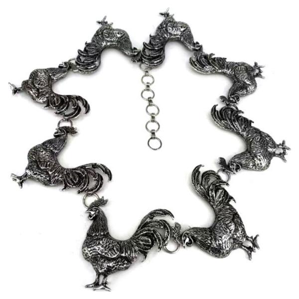 WESTERN ROOSTER METAL CHAIN BELT