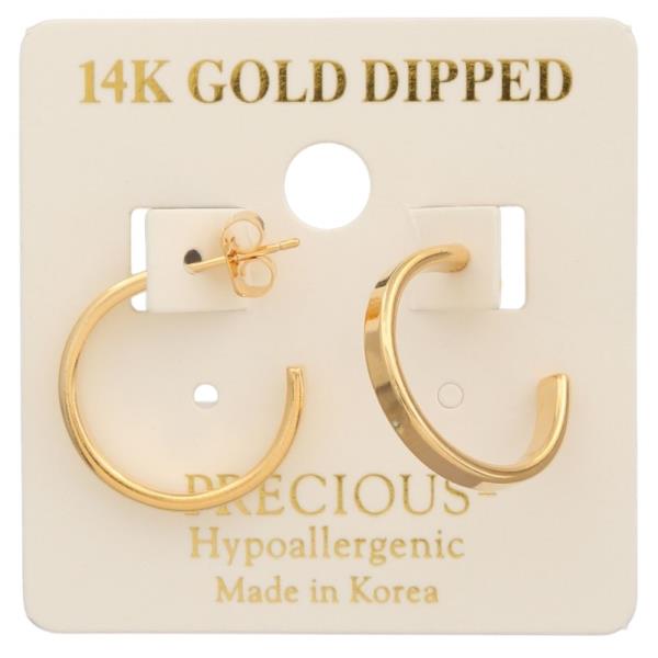 14K GOLD DIPPED HOOP EARRING