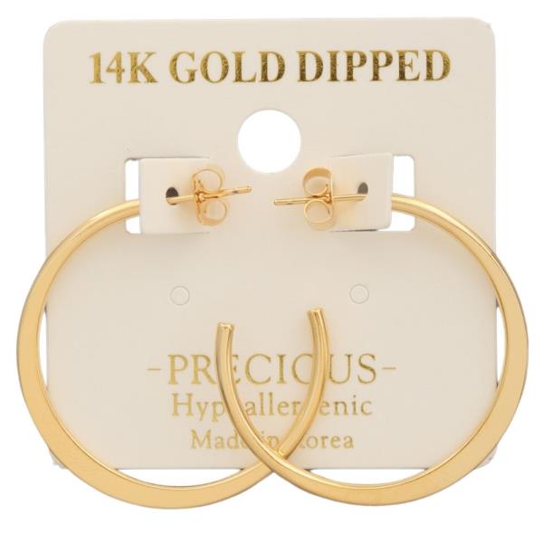 14K GOLD DIPPED HOOP EARRING