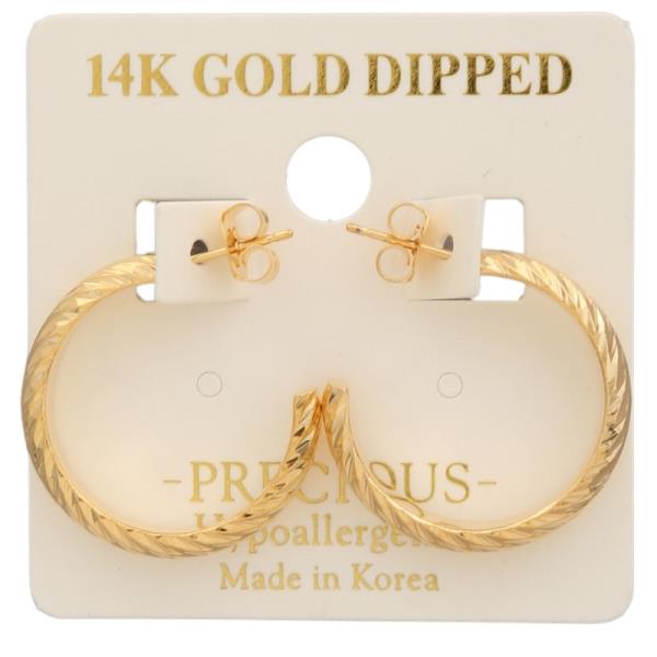 14K GOLD DIPPED HOOP EARRING
