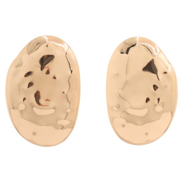 SDJ METAL HAMMERED ROUND POST EARRING