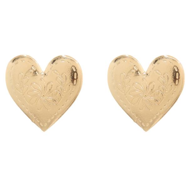 SDJ METAL POST HEART EARRING