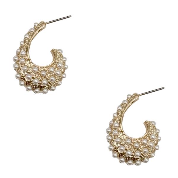 PEARL ENCRUSTED DROP EARRING