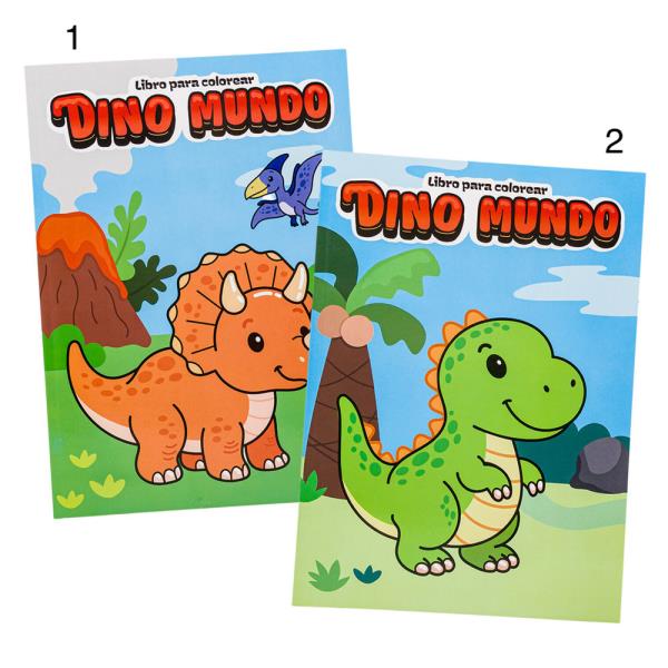 DINO WORLD KIDS SPANISH COLORING BOOK, ASSORTED