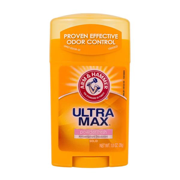 ARM & HAMMER ULTRA MAX SOLID ANTIPERSPIRANT DEODORANT, 1 OZ, POWDER FRESH