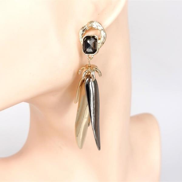 METAL PAPER DROP EARRING