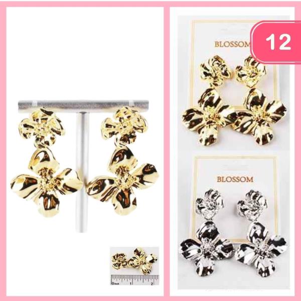 FLOWER DANGLE EARRING (12 UNITS)