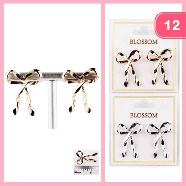 BOW POST EARRING (12 UNITS)
