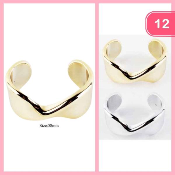 METAL OPEN CUFF BRACELET (12 UNITS)