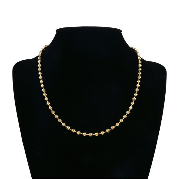 S.STEEL 4MM BALL NECKLACE