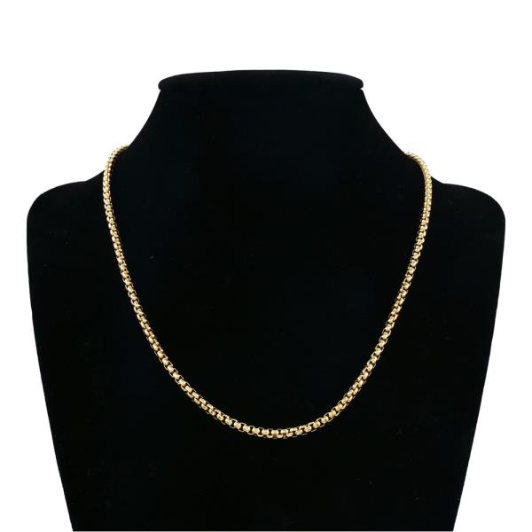 STAINLESS STEEL 3MM BOX CHAIN NECKLACE
