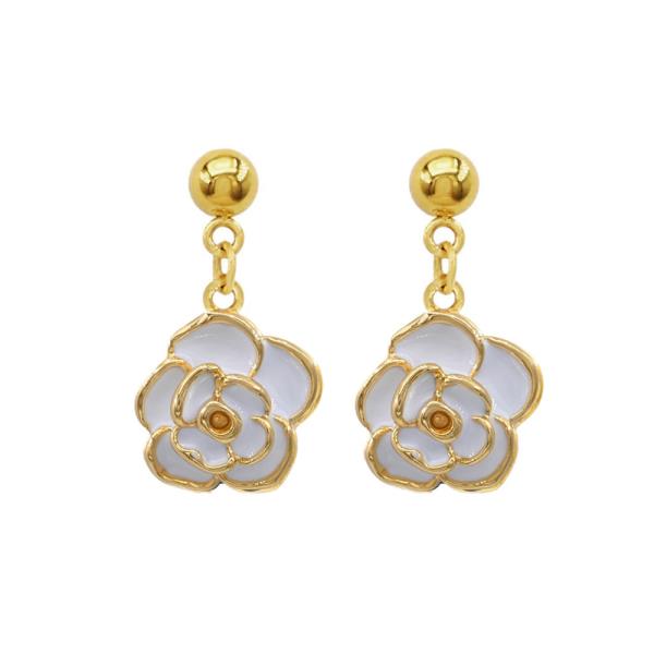 STAINLESS STEEL ROSE POST EARRING