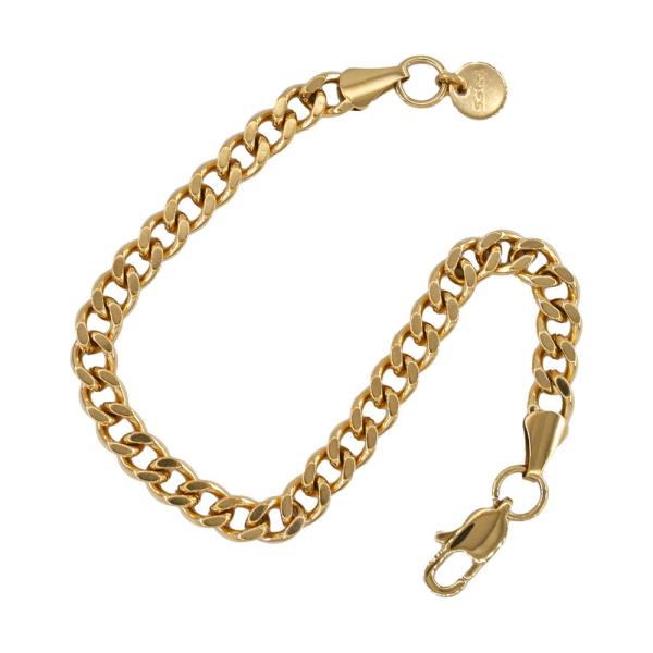 S.STEEL 6MM CURB LINK CAIN BRACELET-8"