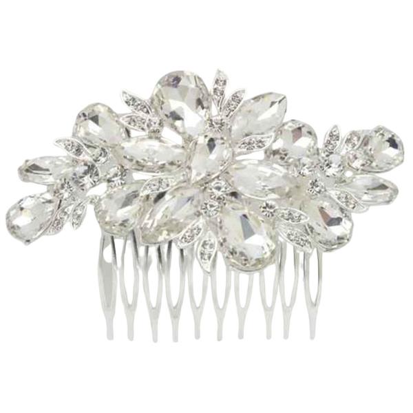 CRYSTAL STONE MARQUISE CLUSTER HAIR COMB