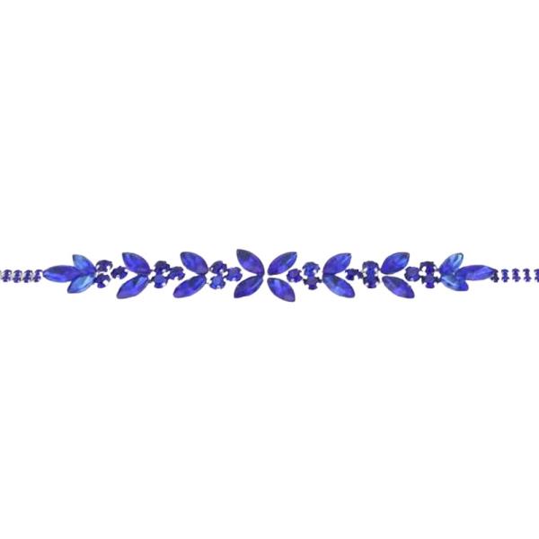 CRYSTAL STONE LEAF LINK CHAIN BRACELET