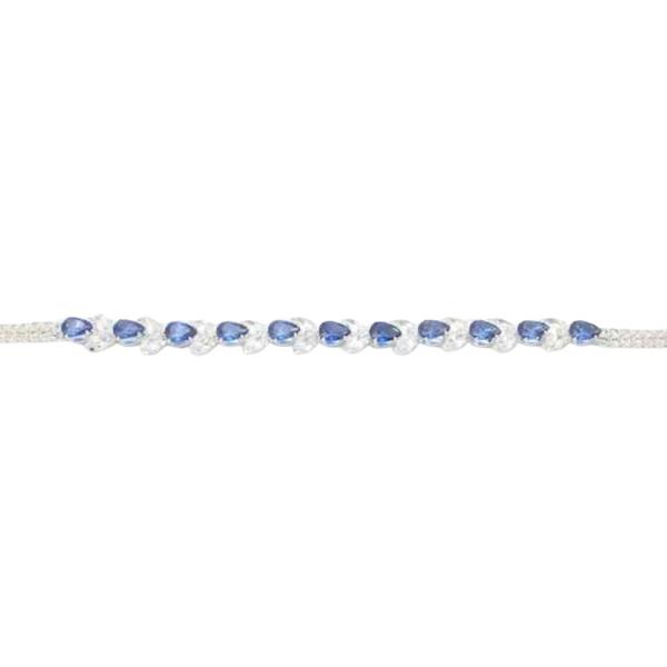 CZ ROUND STONE TENNIS CHAIN BRACELET
