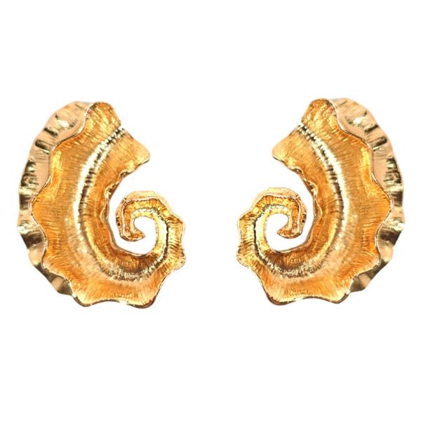 METAL TEXTURED POST EARRING