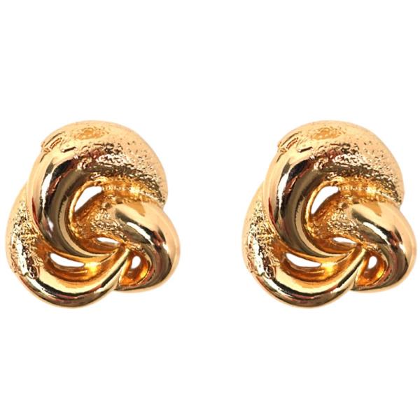METAL SWIRL POST EARRING