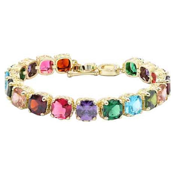 14K GOLD PLATED CZ TOGGLE BRACELET