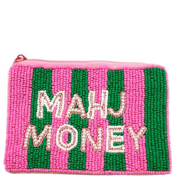 SEED BEAD MAHJ MAHJ MAHJ COIN BAG