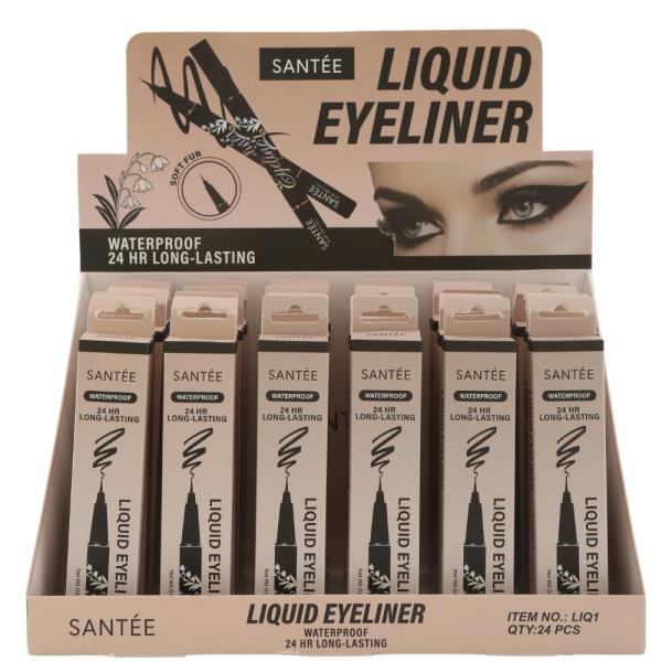 SANTEE WATERPROOF 24 HR LONG LASTING LIQUID EYELINER (24 UNITS)