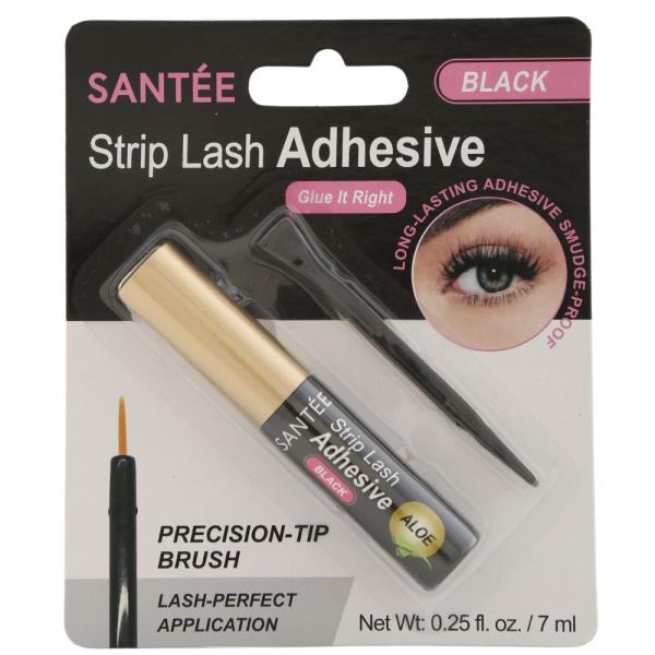 SANTEE STRIP LASH ADHESIVE PRECISION TIP BRUSH GLUE (12 UNITS)