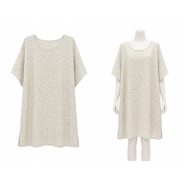 FLOWER PRINT SHORT SLEEVE LOOSE PAJAMA DRESS