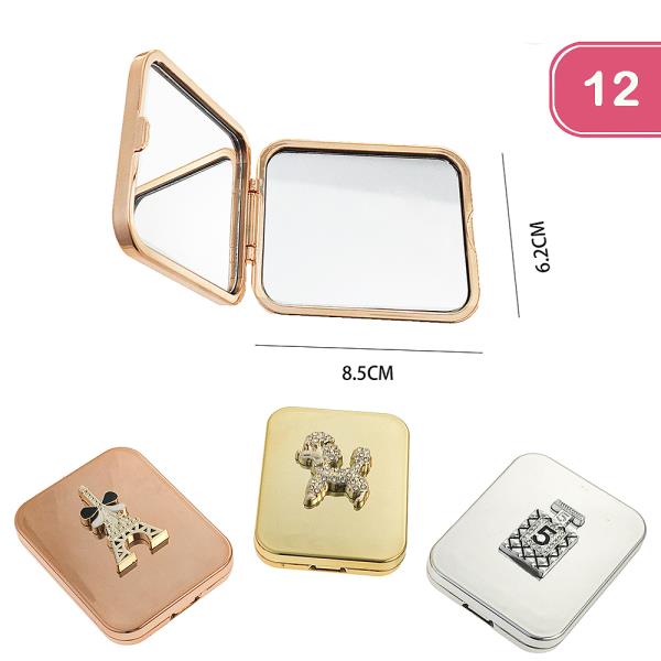 2IN1 APLANE MIRROR AND MAGNIFYING METALLIC FASHION (12 UNITS)