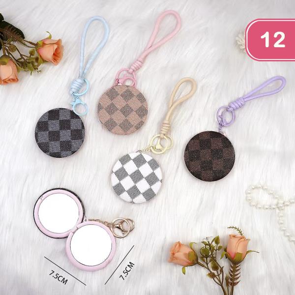 2IN1 APLANE MIRROR AND MAGNIFYING CHECKERED PRINT (12 UNITS)