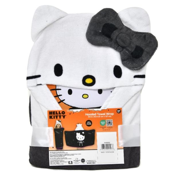 HELLO KITTY SPOOKY HOODED TOWEL WRAP